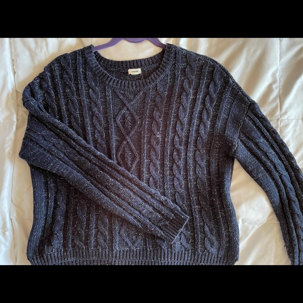GARAGE Cropped Boyfriend Sweater
